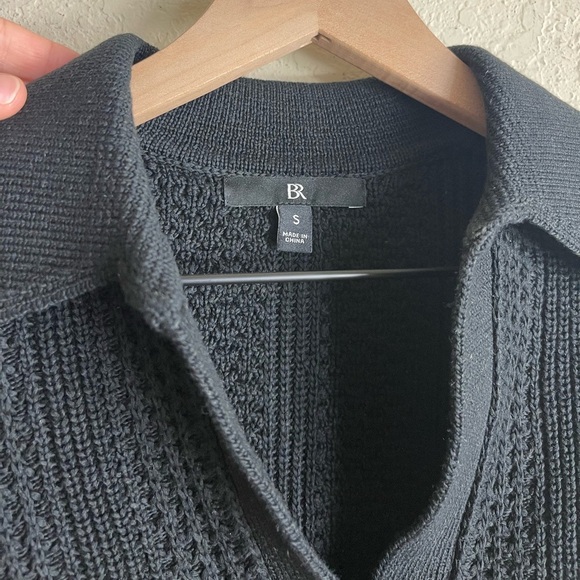 Banana Republic Janette Sweater Polo in Black Size Small - Picture 2 of 7